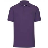 Fruit of the Loom Poly/Cotton Piqué Polo Shirt - Purple Size 3XL