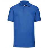 Fruit of the Loom Poly/Cotton Piqué Polo Shirt - Royal Blue Size 3XL