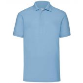 Fruit of the Loom Poly/Cotton Piqué Polo Shirt - Sky Blue Size 3XL