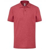 Fruit of the Loom Kids Poly/Cotton Piqué Polo Shirt - Heather Red Size 14-15
