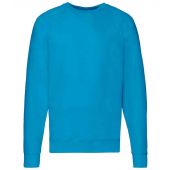 Fruit of the Loom Lightweight Raglan Sweatshirt - Azure Size XXL