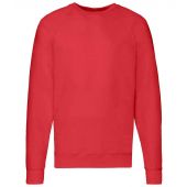 Fruit of the Loom Lightweight Raglan Sweatshirt - Red Size XXL