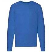 Fruit of the Loom Lightweight Raglan Sweatshirt - Royal Blue Size XXL