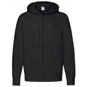 Fruit of the Loom Lightweight Zip Hooded Sweatshirt - Black Size XXL