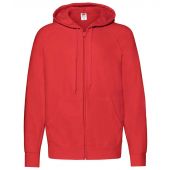 Fruit of the Loom Lightweight Zip Hooded Sweatshirt - Red Size XXL