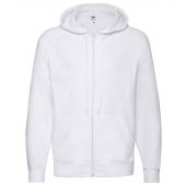 Fruit of the Loom Lightweight Zip Hooded Sweatshirt - White Size XXL