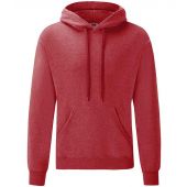 Fruit of the Loom Classic Hooded Sweatshirt - Heather Red Size XXL