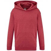 Fruit of the Loom Kids Classic Hooded Sweatshirt - Heather Red Size 14-15
