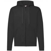 Fruit of the Loom Classic Zip Hooded Sweatshirt - Black Size 5XL