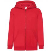 Fruit of the Loom Kids Classic Zip Hooded Sweatshirt - Red Size 14-15