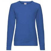 Fruit of the Loom Lady Fit Lightweight Raglan Sweatshirt - Royal Blue Size XXL