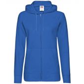 Fruit of the Loom Lady Fit Lightweight Zip Hooded Sweatshirt - Royal Blue Size XXL