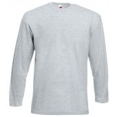 Fruit of the Loom Long Sleeve Value T-Shirt - Heather Grey Size 5XL