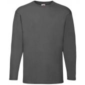 Fruit of the Loom Long Sleeve Value T-Shirt - Light Graphite Size 3XL