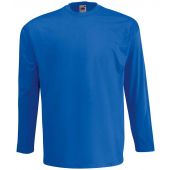 Fruit of the Loom Long Sleeve Value T-Shirt - Royal Blue Size 3XL