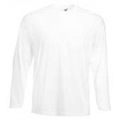 Fruit of the Loom Long Sleeve Value T-Shirt - White Size 5XL