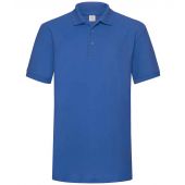 Fruit of the Loom Heavy Poly/Cotton Piqué Polo Shirt - Royal Blue Size 3XL