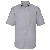 Fruit of the Loom Short Sleeve Oxford Shirt - Grey Size 3XL