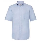 Fruit of the Loom Short Sleeve Oxford Shirt - Oxford Blue Size 3XL
