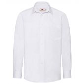 Fruit of the Loom Long Sleeve Poplin Shirt - White Size 3XL