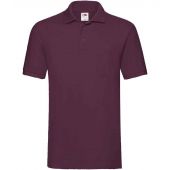 Fruit of the Loom Premium Cotton Piqué Polo Shirt - Burgundy Size 3XL