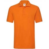 Fruit of the Loom Premium Cotton Piqué Polo Shirt - Orange Size 3XL