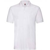 Fruit of the Loom Premium Cotton Piqué Polo Shirt - White Size 3XL