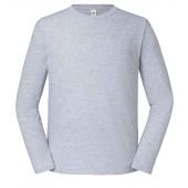 Fruit Loom Iconic 195 Premium Long Sleeve T-Shirt - Heather Grey Size 5XL