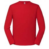 Fruit Loom Iconic 195 Premium Long Sleeve T-Shirt - Red Size 3XL