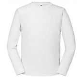 Fruit Loom Iconic 195 Premium Long Sleeve T-Shirt - White Size 5XL