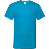Fruit of the Loom V Neck Value T-Shirt - Azure Size 3XL