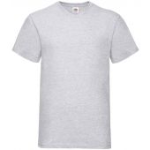 Fruit of the Loom V Neck Value T-Shirt - Heather Grey Size 5XL
