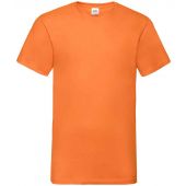 Fruit of the Loom V Neck Value T-Shirt - Orange Size 3XL