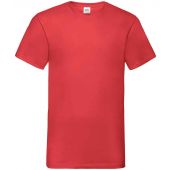 Fruit of the Loom V Neck Value T-Shirt - Red Size 3XL