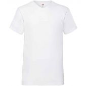 Fruit of the Loom V Neck Value T-Shirt - White Size 5XL