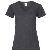 Fruit of the Loom Lady Fit Value V Neck T-Shirt - Dark Heather Size XXL