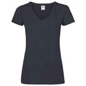 Fruit of the Loom Lady Fit Value V Neck T-Shirt - Deep Navy Size XXL