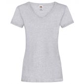 Fruit of the Loom Lady Fit Value V Neck T-Shirt - Heather Grey Size XXL