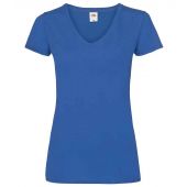 Fruit of the Loom Lady Fit Value V Neck T-Shirt - Royal Blue Size XXL