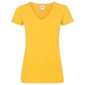 Fruit of the Loom Lady Fit Value V Neck T-Shirt - Sunflower Size XXL
