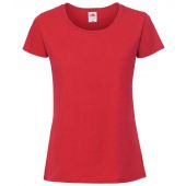 Fruit of the Loom Ladies Ringspun Premium T-Shirt - Red Size XXL