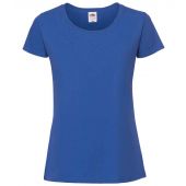 Fruit of the Loom Ladies Ringspun Premium T-Shirt - Royal Blue Size M