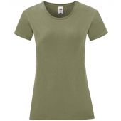 Fruit of the Loom Ladies Iconic 150 T-Shirt - Classic Olive Size XXL