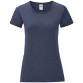 Fruit of the Loom Ladies Iconic 150 T-Shirt - Heather Navy Size XXL