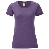 Fruit of the Loom Ladies Iconic 150 T-Shirt - Heather Purple Size XS