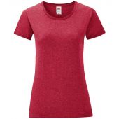 Fruit of the Loom Ladies Iconic 150 T-Shirt - Heather Red Size XXL