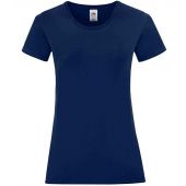 Fruit of the Loom Ladies Iconic 150 T-Shirt - Navy Size XXL