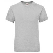 Fruit of the Loom Girls Iconic 150 T-Shirt - Heather Grey Size 14-15