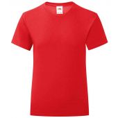 Fruit of the Loom Girls Iconic 150 T-Shirt - Red Size 14-15
