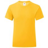 Fruit of the Loom Girls Iconic 150 T-Shirt - Sunflower Size 14-15